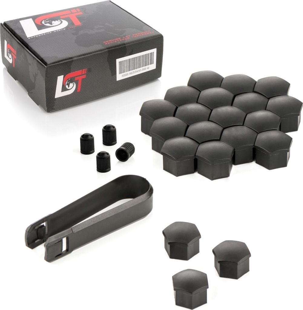 20x Radschraubenkappe 17mm schwarz Matt für MAZDA HONDA TOYOTA SUZUKI MITSUBISHI