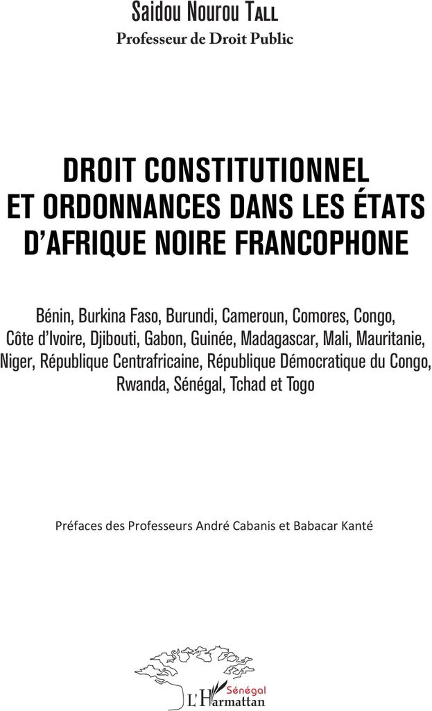 Droit constitutionnel et ordonnance dans les États d'Afrique noire francophone