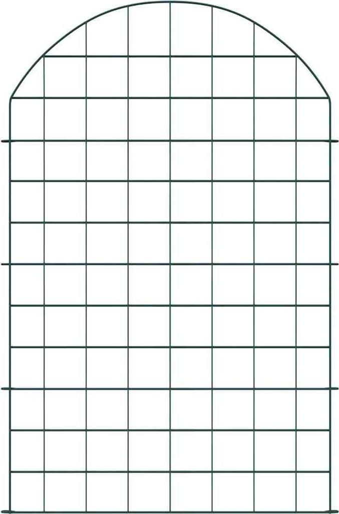 vidaXL Teichzaun Set 8 pcs Grün 50 x 80 cm Stahl