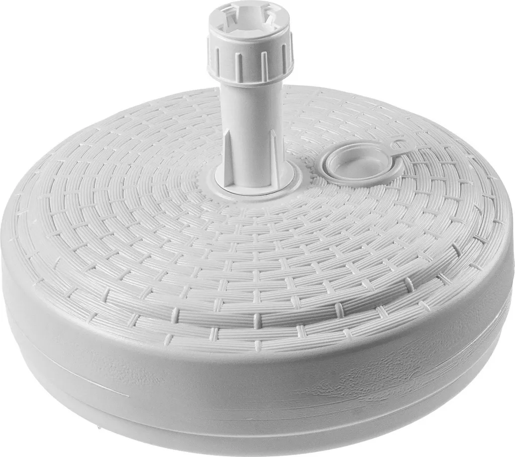 Supporto per ombrellone - Base per ombrellone da giardino - Rotonda Ø 39 cm - Bianca