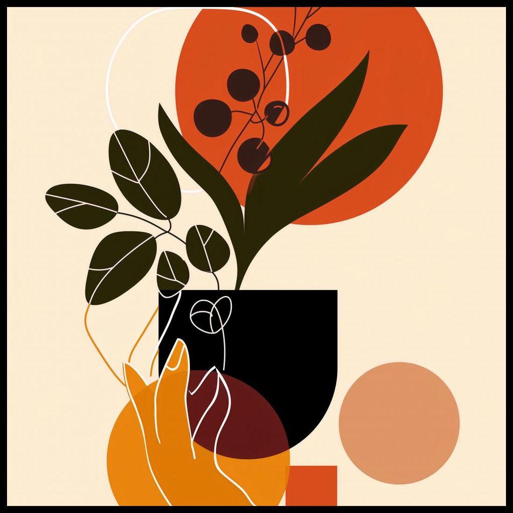 Plakat 70x70cm Berührung der Natur