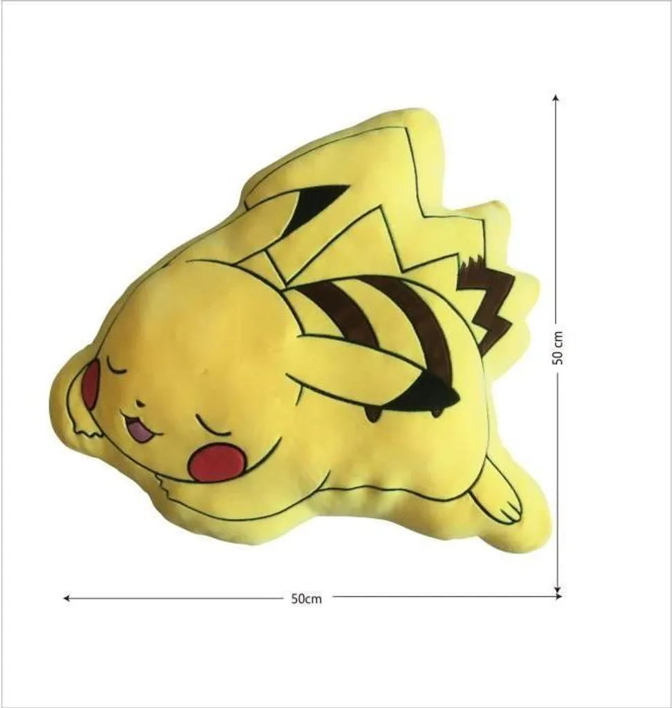 Coussin Premium 3D Pokémon Pikachu couché en Microfibre de 50 cm