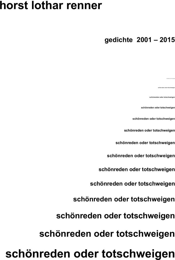 schönreden oder totschweigen
