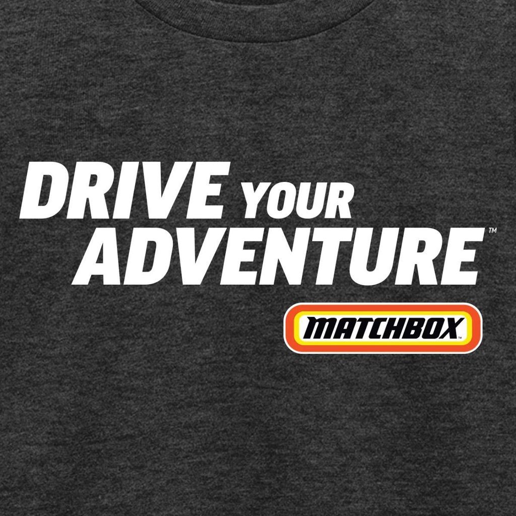 Spreadshirt Matchbox Logo Drive Your Adventure Teenager Premium T-Shirt, 158/164 (12 Jahre), Anthrazit meliert