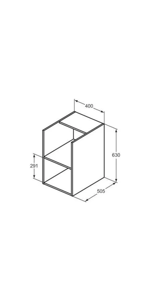 Meuble latéral i.life B idéal pour optimiser le rangement vasque - 2