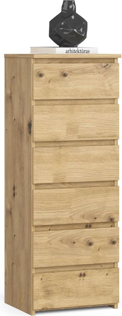 Kommode AKORD CL6 Eiche Artisan 40 cm 6 Schubladen B40 x Produktbild 