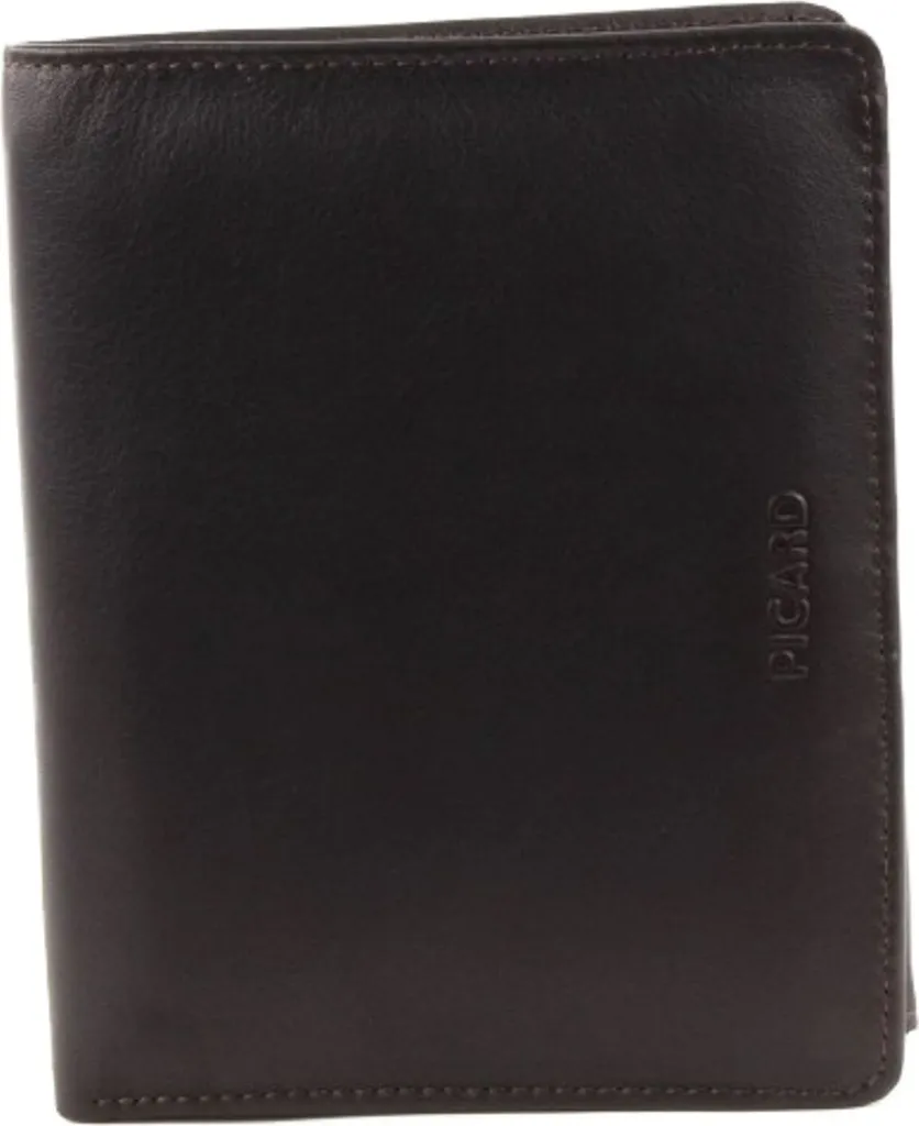 Petit portefeuille en cuir marron Brooklyn PICARD Combi Wallet Café