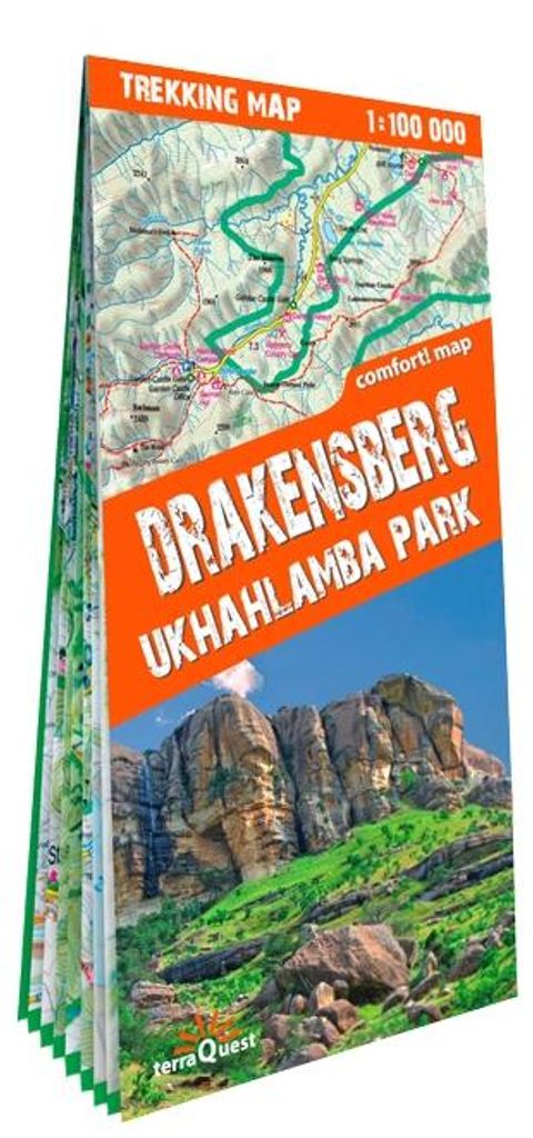 terraQuest Trekking Map Drakensberg & Ukhahlamba Park
