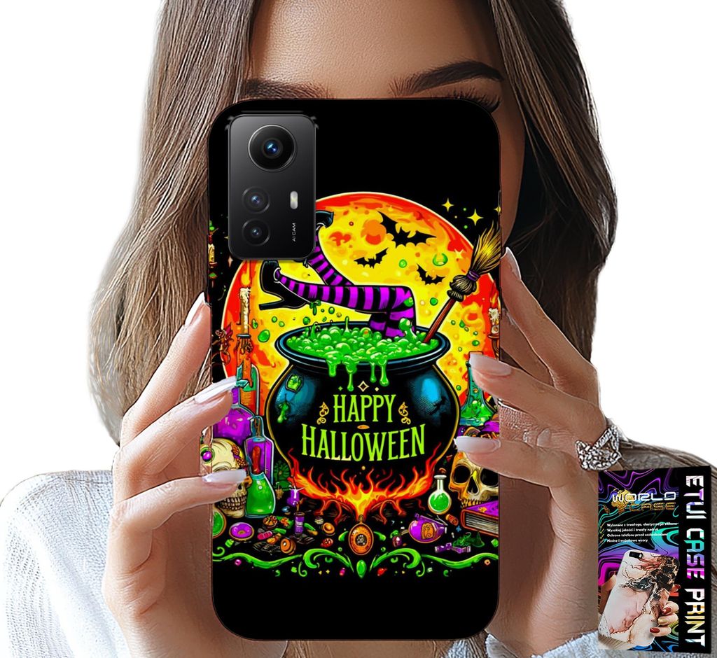 Etui Für Xiaomi Note 12S 4G - Hexe Kessel Zauberstab Halloween Glas