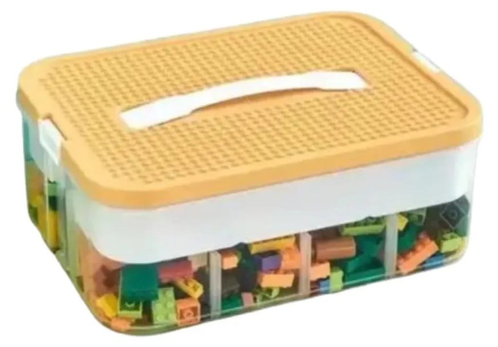 Boîte de rangement LEGO 1 étage - Organiseur transparent avec poignée