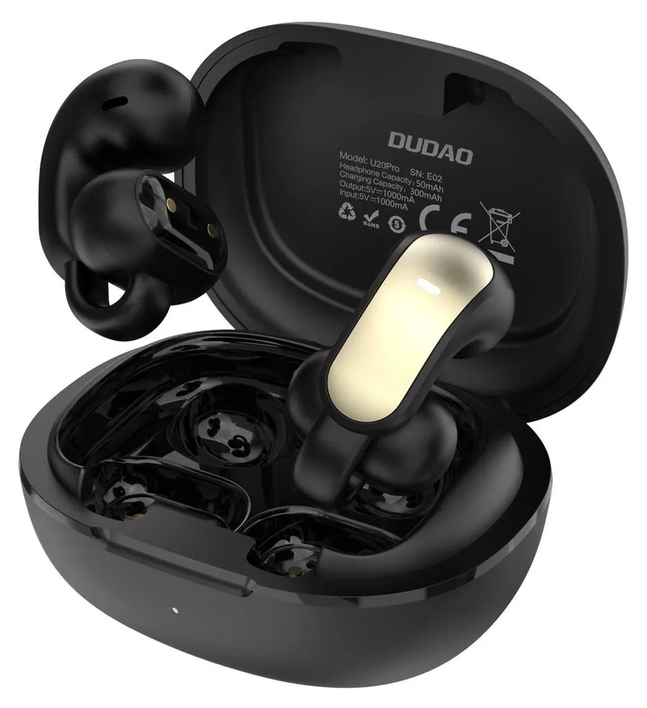 Cuffie TWS Dudao U20 Pro Bluetooth 5.4 - Eleganza Nera e Audio Premium
