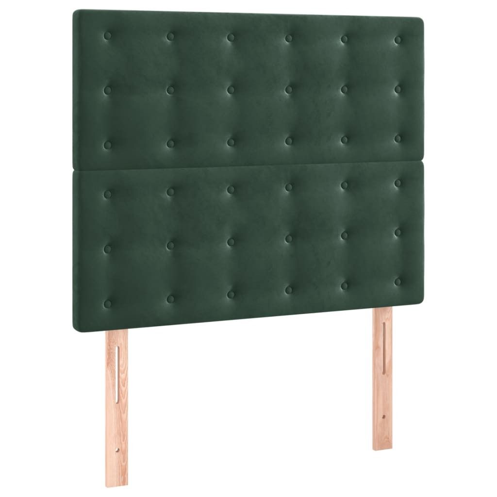 Kopfteil Dunkelgrün 90x5x118/128 cm Samt