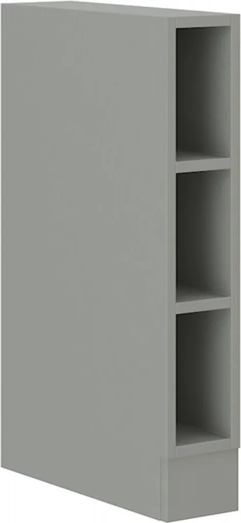 Armadietto inferiore aperto ULLERIKE - larghezza 15 cm, grigio