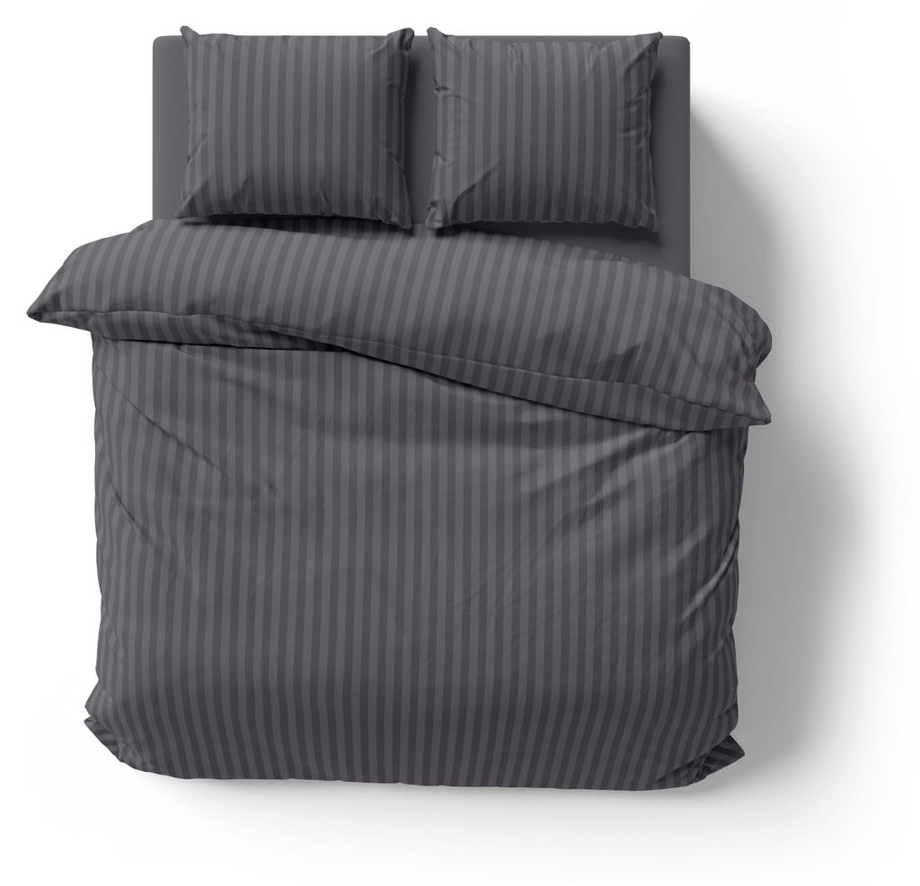3-tlg Premium Damast Bettwäsche 200x200 + 80x80 cm mit YKK Produktbild 