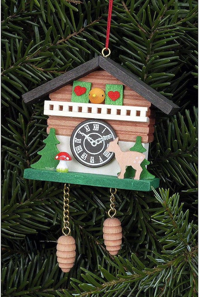 Christbaumschmuck Kuckucksuhr mit Bambi (6,9x5,7cm) von Christian Ulbricht