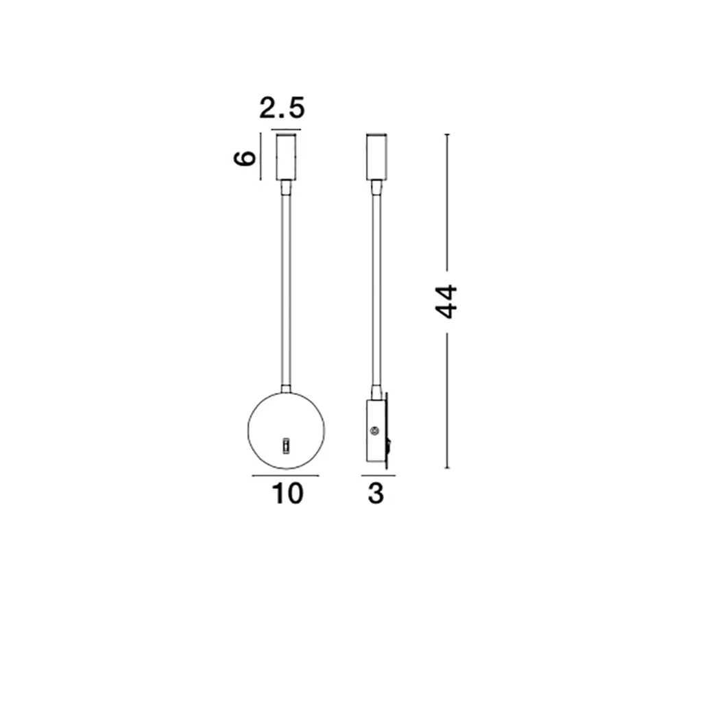 Lampada da lettura a LED Jaco Nova Luce, Variante: 3 W LED, bianco