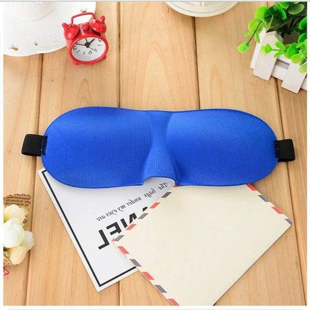 Masque de sommeil 3D bleu pour homme avec sangle réglable ultra légère
