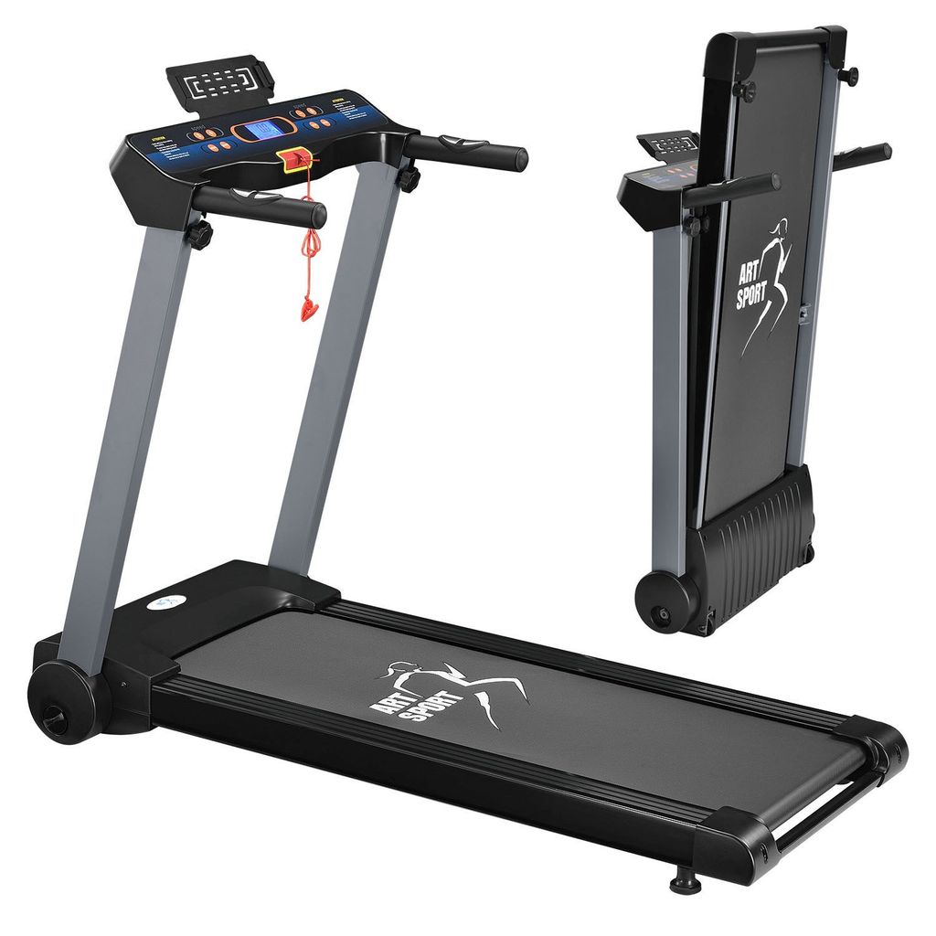 Laufband elektrisch Heimtrainer Fitnessgeraet Jogging LCD 16km/h 2,5PS Klappbar 