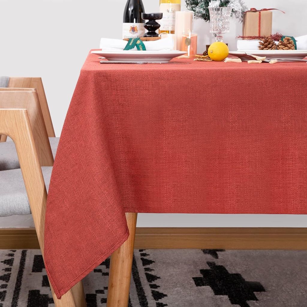 Elegante BAZIOE Tischdecke Stilvoll für alle Anlässe, Rot