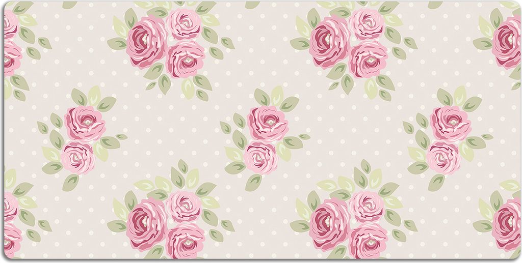 Schreibtischmatte Tischunterlage 120x60 cm Mauspad - Englische Rosen