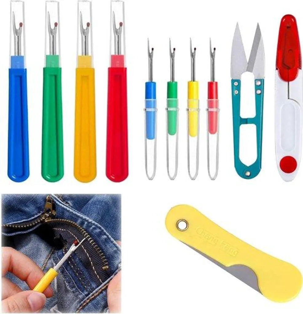 Kit coupe-fil pour finitions de broderie et déblocage de fils textiles