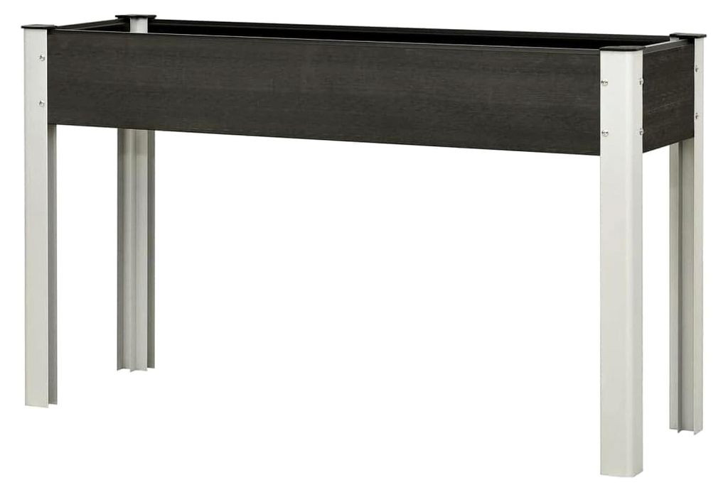 Graues WPC Hochbeet für Garten und Balkon, 120 cm x 40 cm x 75 cm