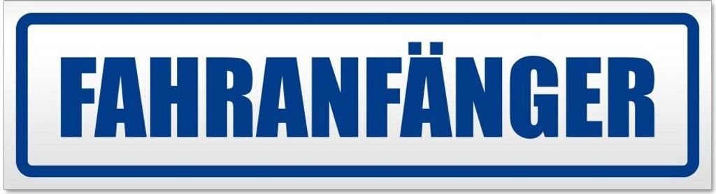 Kiwistar Fahranfänger Magnetschild Schild magnetisch - 20cm Verkehrsblau - Magnetfolie für Auto PKW Kfz