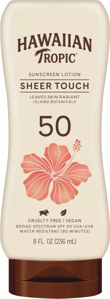 Hawaiian Tropic Sonnencreme SPF 50, 236ml, wasserfest, vegan, UVA/UVB Schutz