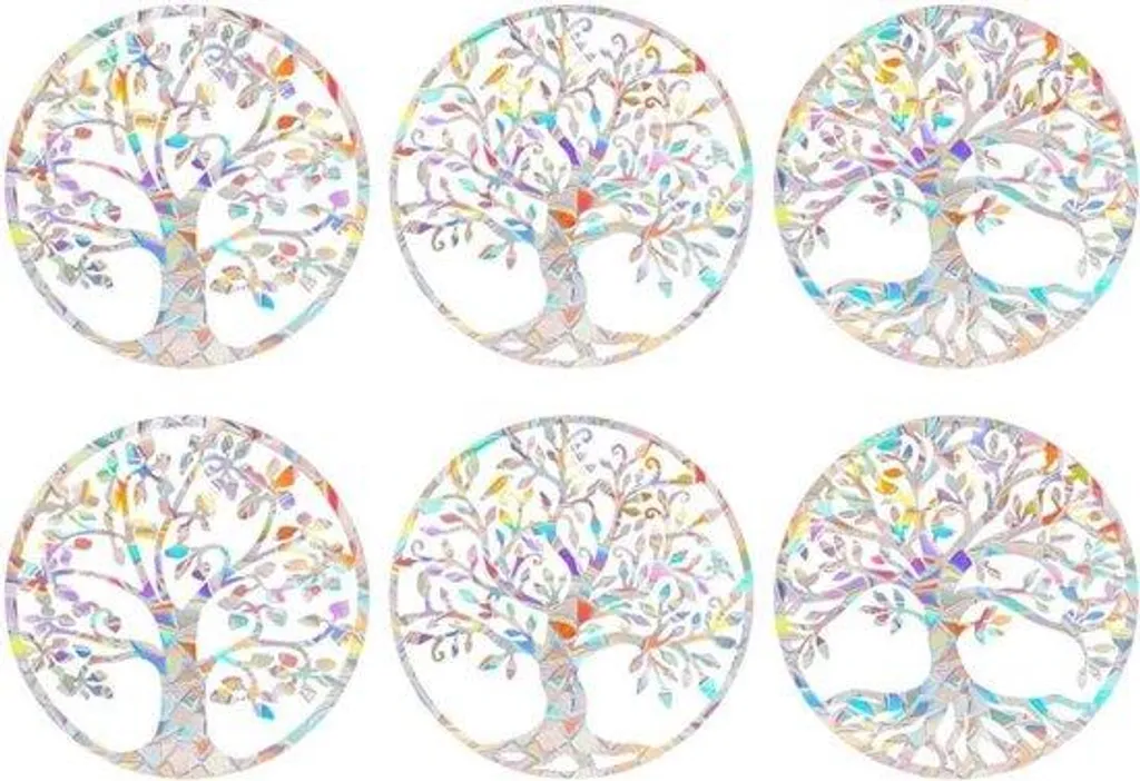 Protection oiseaux pour vitres Arbre de Vie - Lot de 6 autocollants