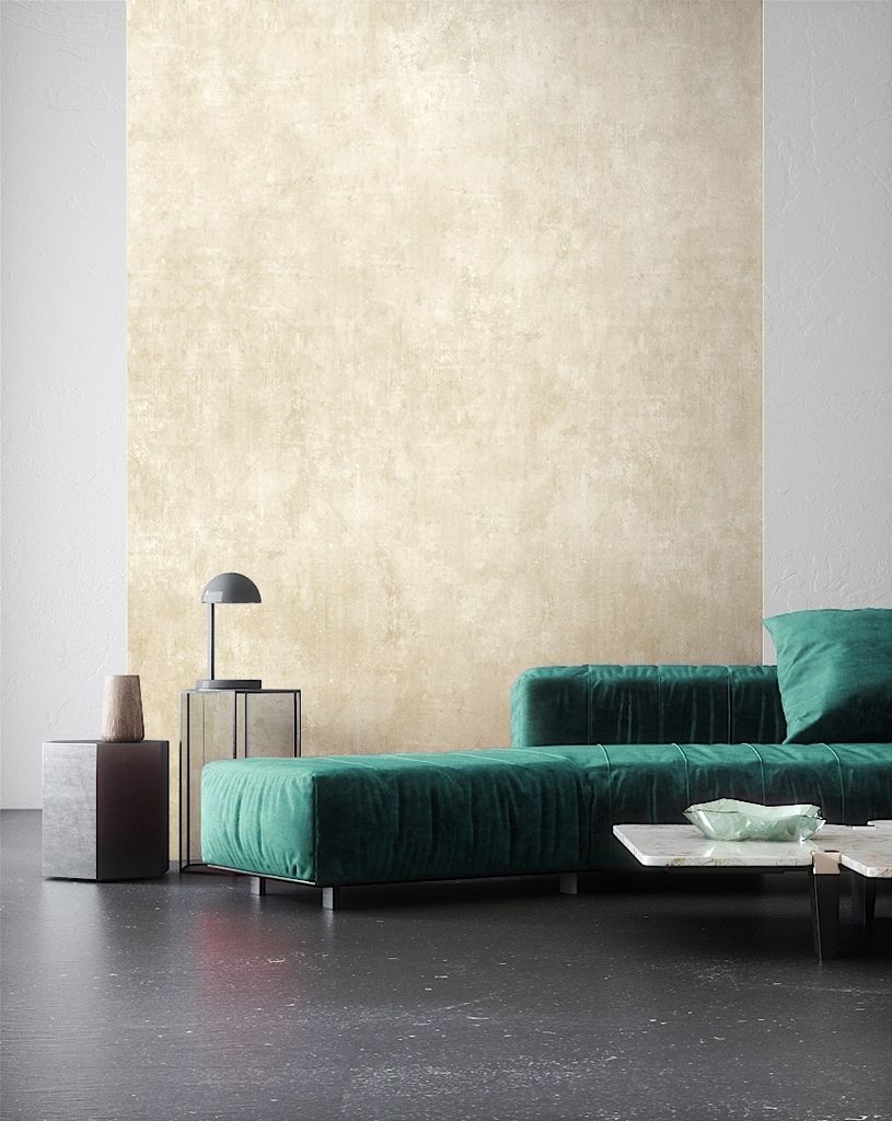 NEWROOM Tapete Creme Vliestapete Beton - Wandbild Industrial Beige Zement Stein Tapete Bauhaus Betontapete