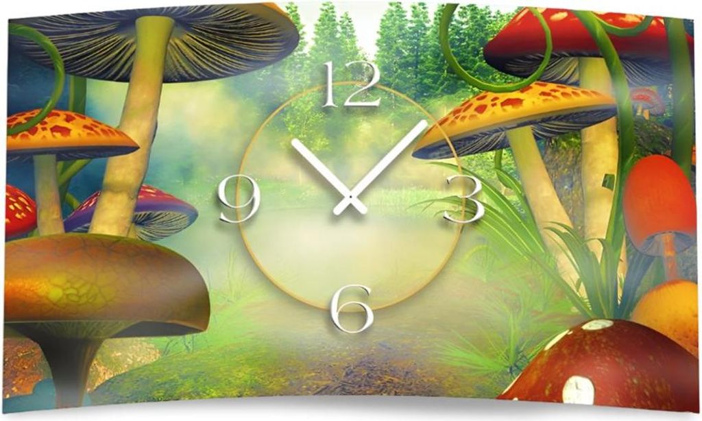 Digital Designer Art Pilze Designer Wanduhr abstrakt modernes Wanduhren Design leise kein ticken DIXTIME 3D-0404