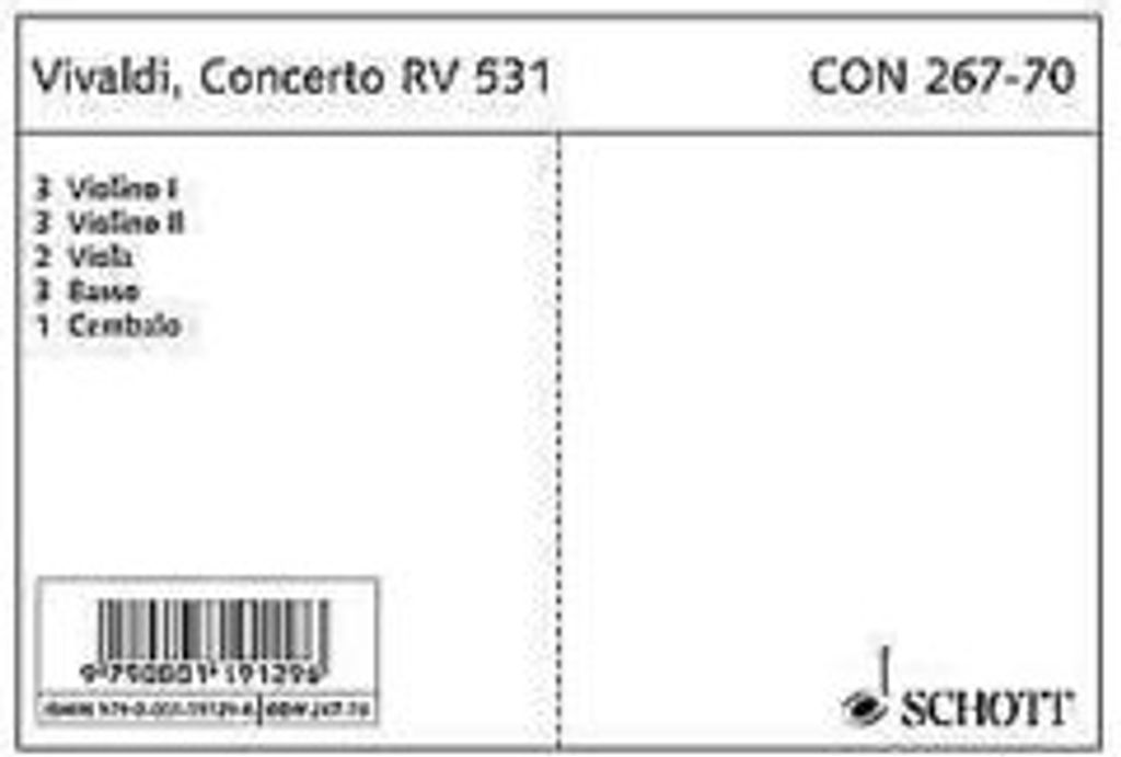 Konzert g-Moll RV531für 2 Violoncelli, Streichorchester und Bc