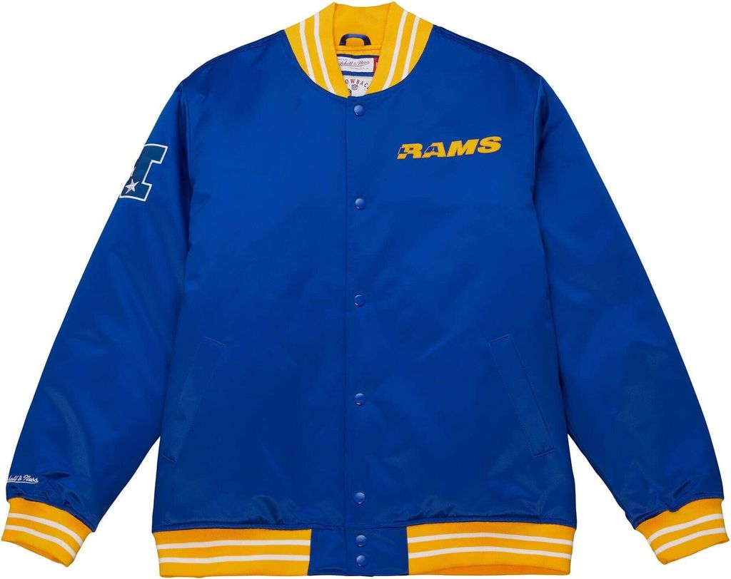 Los Angeles Rams NFL Mitchell & Ness Heavyweight Satin Jacke Blau-M