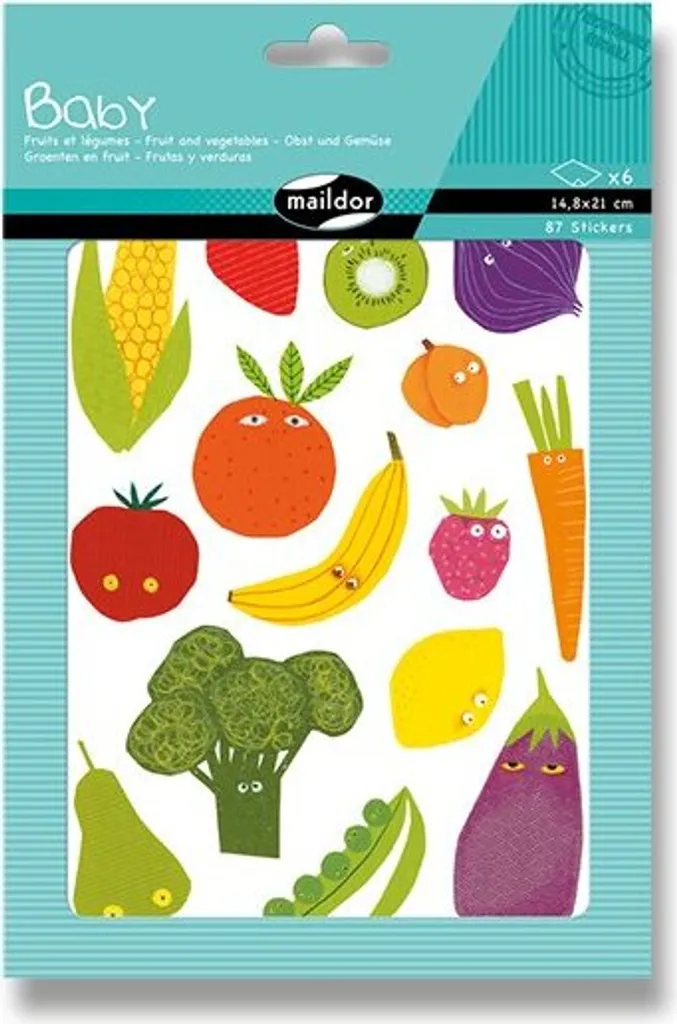 Stickers Éducatifs Maildor Baby : Gommettes Fruits et Légumes pour Enfants