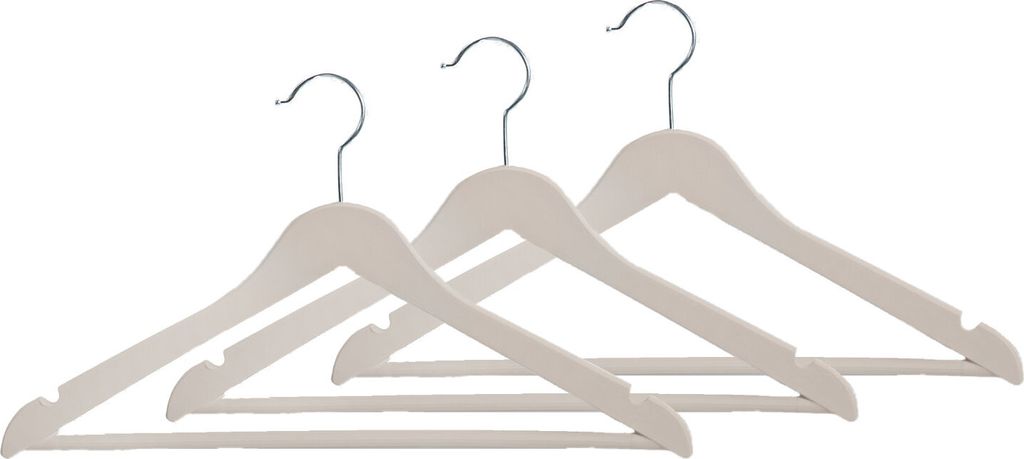 KESPER 16881 Formkleiderbügel, 3er Pack, beige, Kunststoff Produktbild 