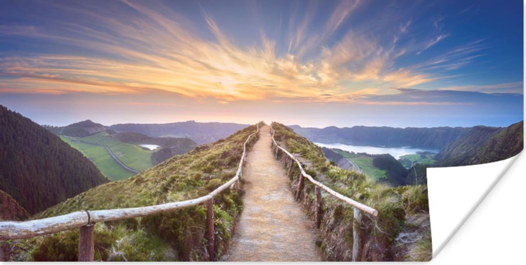 MuchoWow Poster Berge - Natur - Weg 120x60 cm - Bild