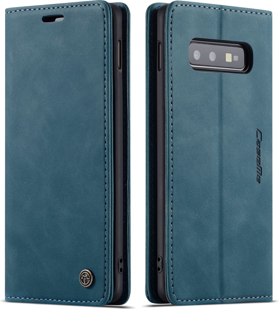 Galaxy S10E Hülle, LaimTop Retro Kunstledertasche TPU Innere, Kartenfächer, Magnetverschluss, Klapphülle mit Standfunktion Schutzhülle für Sam...