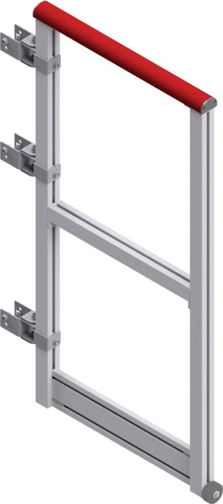Hymer Durchgangssperre selbstschließend mit Fußleiste und Führungsrolle für Breite 1000mm
