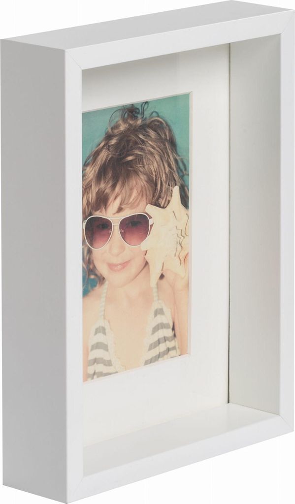 Tiefer Bilderrahmen 15x21 A5 Passepartout 10x15 cm, stehend und hängend, weiß, BD Art