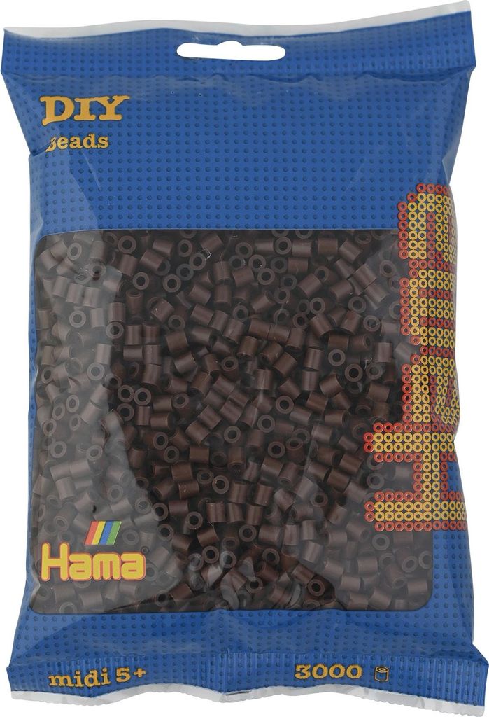 HAMA Bügelperlen midi braun 3.000er Beutel