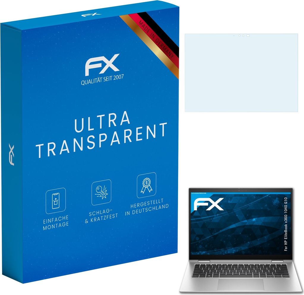 atFoliX FX-Clear 2x Schutzfolie kompatibel mit HP EliteBook x360 1040 G10 Displayschutzfolie