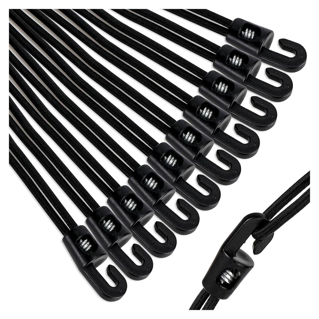 Spanngummi mit Haken, 50 Stück, 25 cm Expander, Vielzweck Gepäckspanner für Camping, Anhängerplane und Poolabdeckung