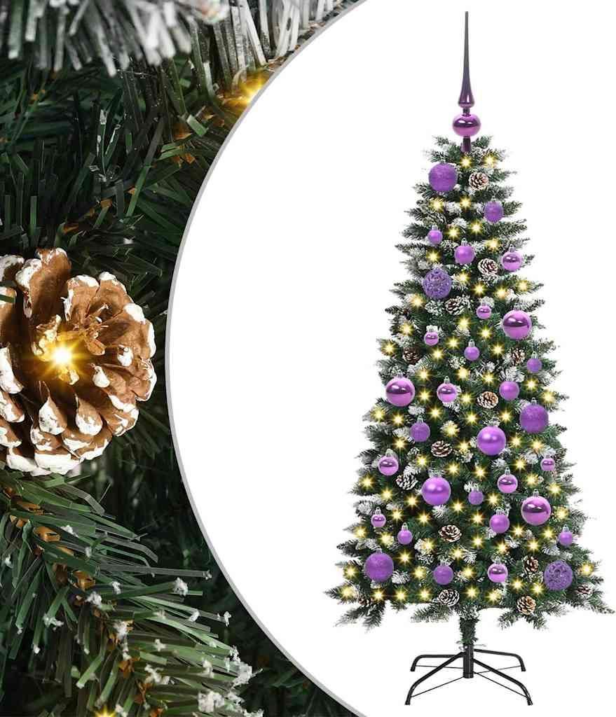 vidaXL Künstlicher Weihnachtsbaum mit 150 LEDs mit Ständer Grün 120 cm