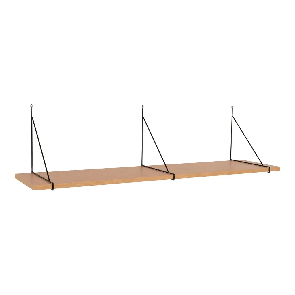 Mensola Design Nero Frassino Chiba 120x29cm - Arredo Moderno - 2