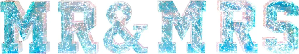 Illuminez votre Mariage avec les Lettres LED Mr & Mrs USB sans Piles