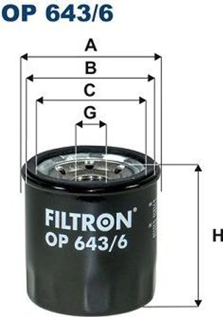 FILTRON OP 643/6 Ölfilter OE 152085758R kompatibel mit Talisman, Scenic, Megane, Logan, Latitude, Laguna, Kadjar, Fluence, Espace, Clio, Lodgy, Du...