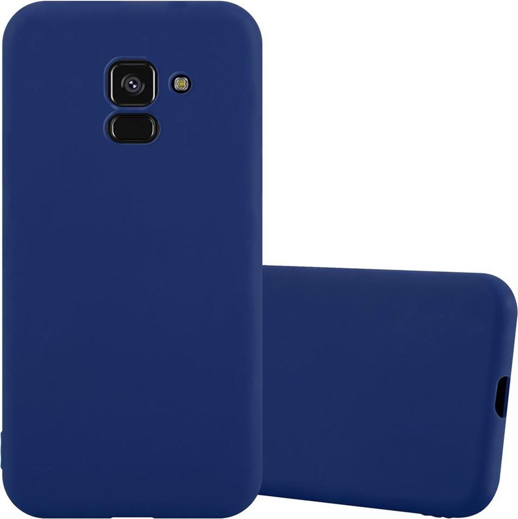 Cadorabo Hülle für Samsung Galaxy A8 PLUS 2018 Schutzhülle in Blau Handyhülle TPU Silikon Etui Case Cover