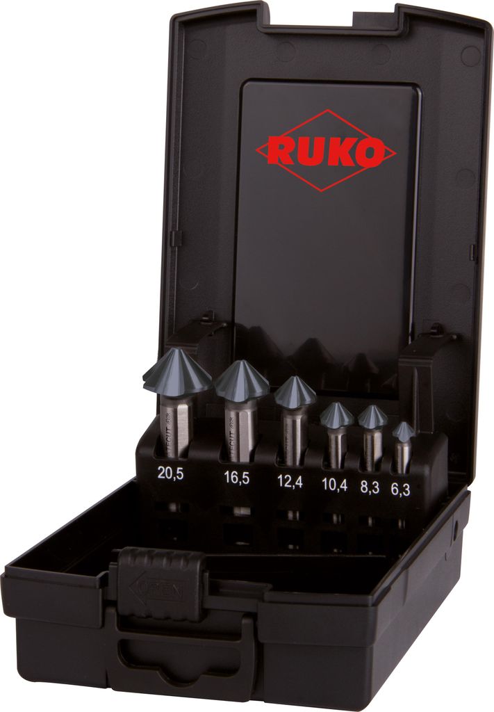 RUKO ULTIMATECUT Kegelsenker-Satz 4S HSSE-Co 5 DIN 335 90° Produktbild 