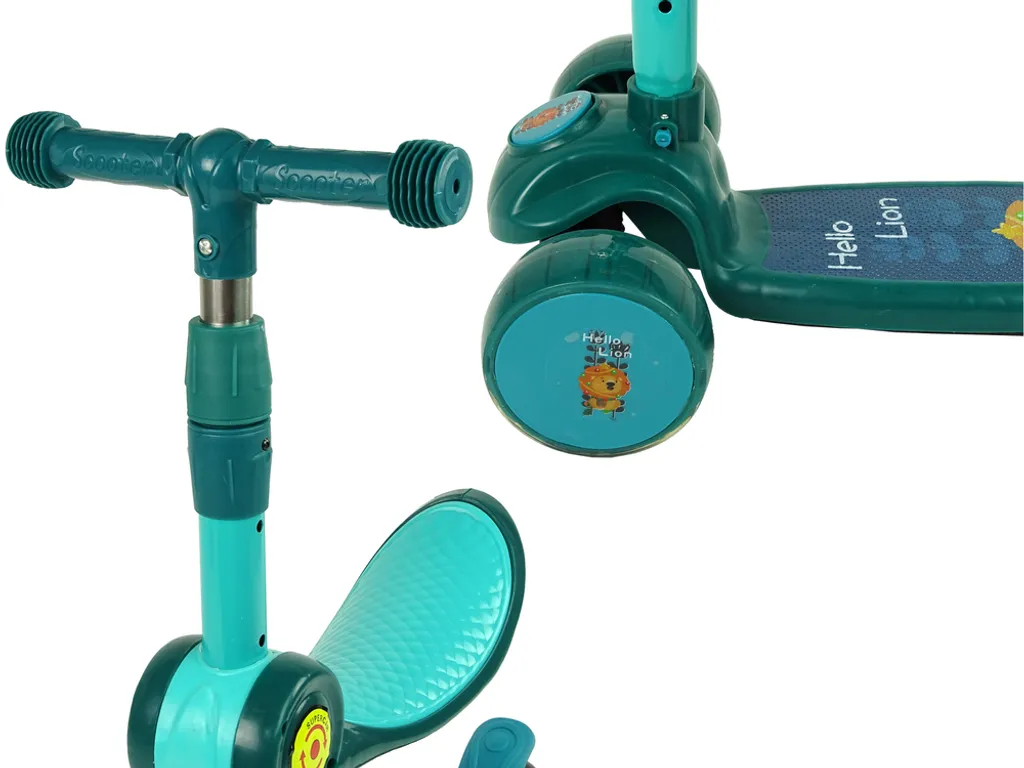 Trottinette 3 roues stable selle ultralégère et module sonore intégré
