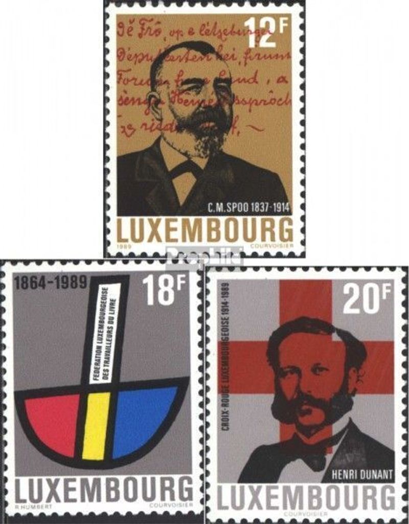 Briefmarken Luxemburg 1989 Mi 1214-1216 (kompl.Ausg.) postfrisch C.M. Spoo